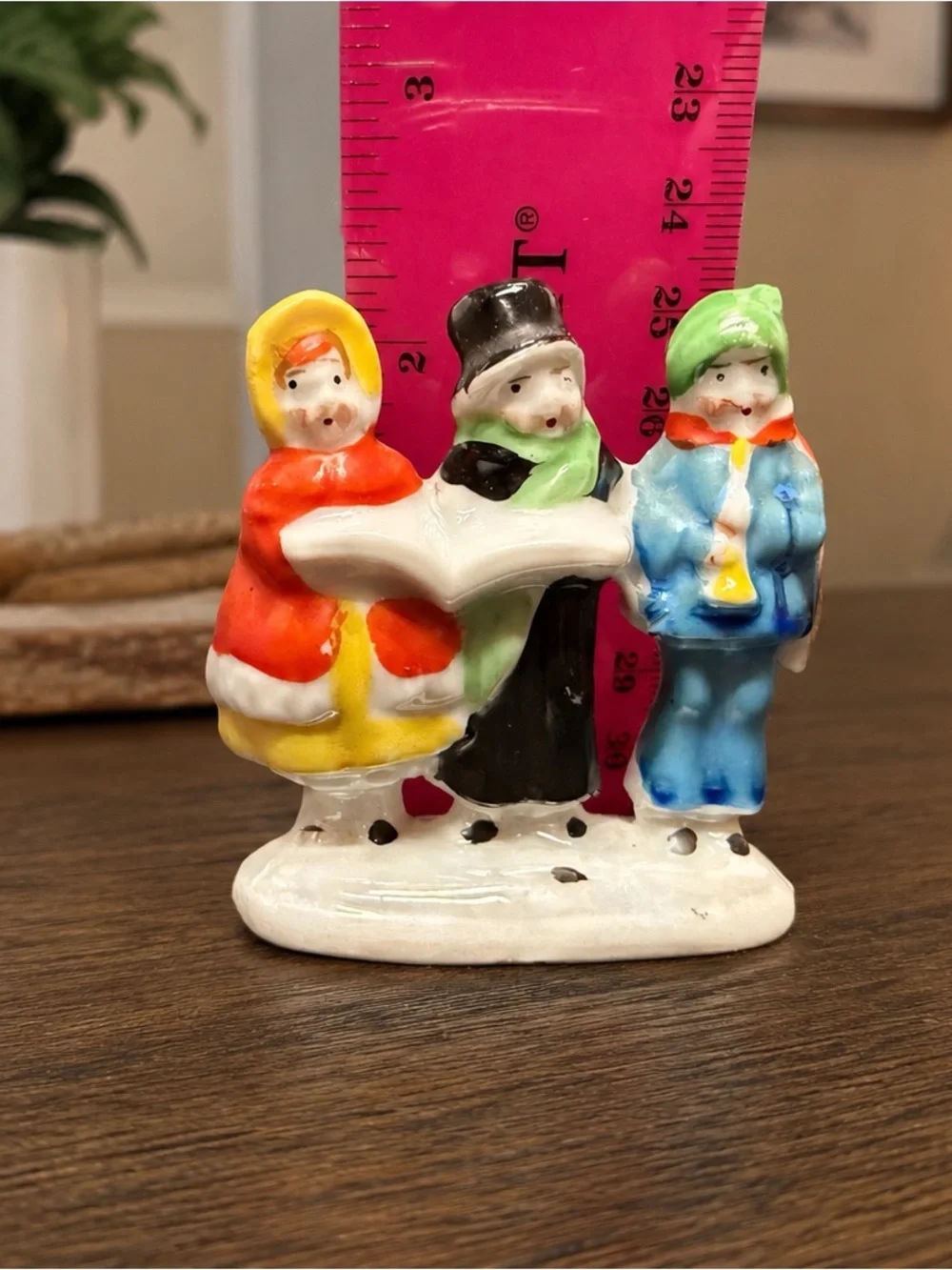 Vintage Made in Japan Christmas Carolers Figurine Trio Ceramic Choir MCM Decor